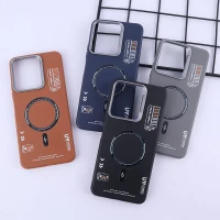 قاب چرمی ژله ای Leather شیائومی Redmi 13C / Poco C65 طرح مگ سیف