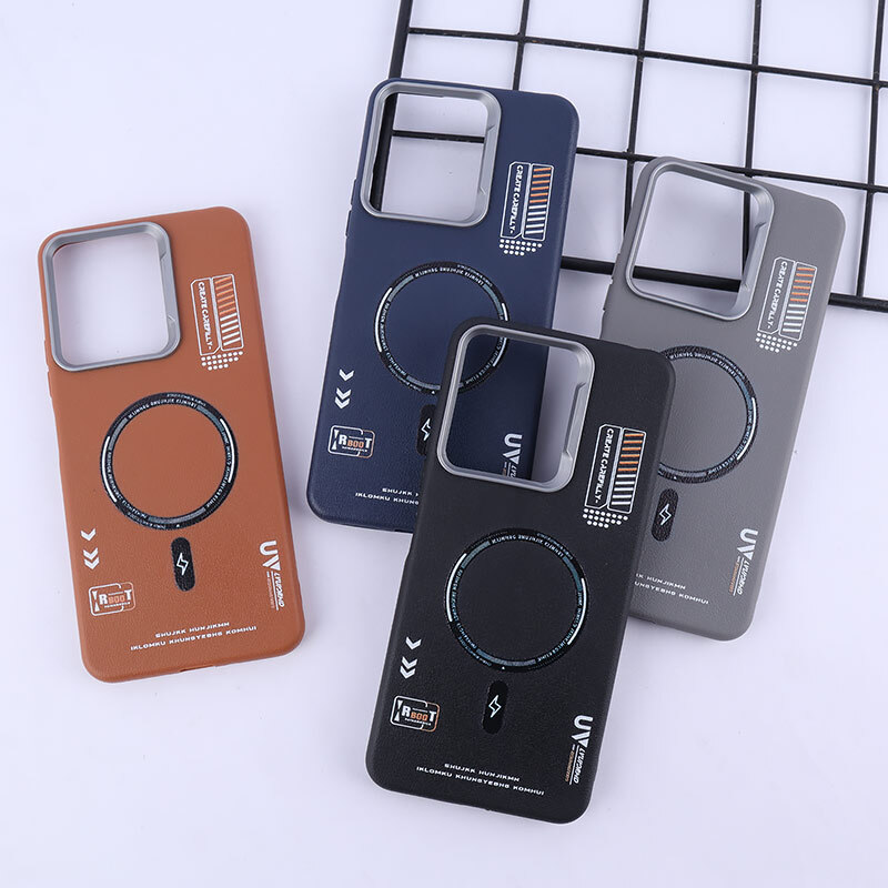 قاب چرمی ژله ای Leather شیائومی Redmi 13C / Poco C65 طرح مگ سیف