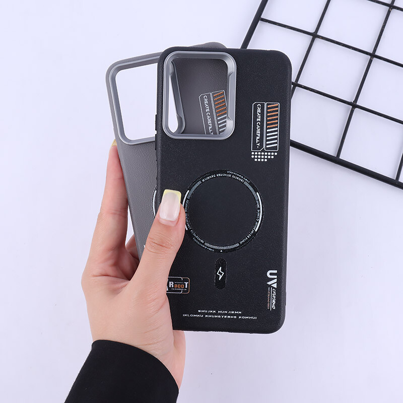 قاب چرمی ژله ای Leather شیائومی Redmi Note 12 4G طرح مگ سیف