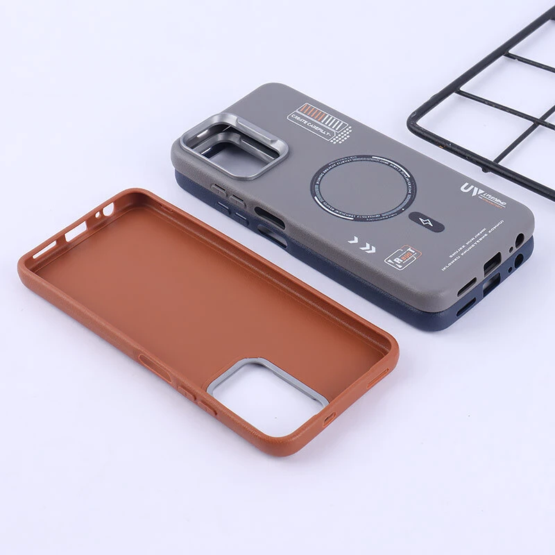 قاب چرمی ژله ای Leather شیائومی Redmi Note 10 4G / 10s طرح مگ سیف