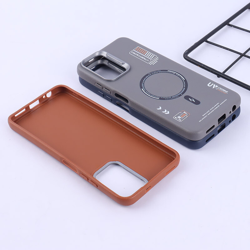 قاب چرمی ژله ای Leather شیائومی Redmi Note 10 4G / 10s طرح مگ سیف