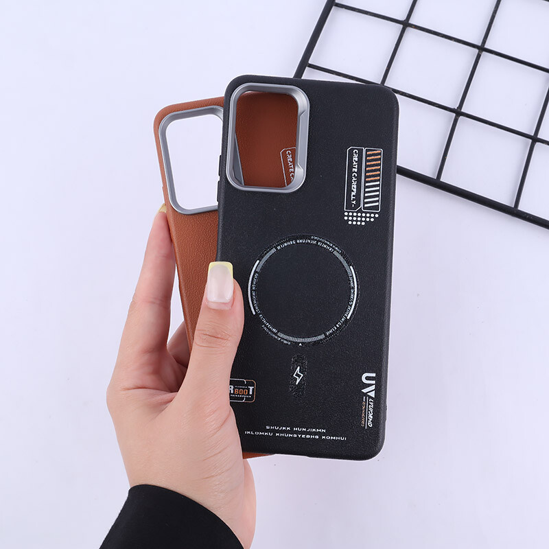 قاب چرمی ژله ای Leather شیائومی Redmi Note 12 Pro 4G طرح مگ سیف