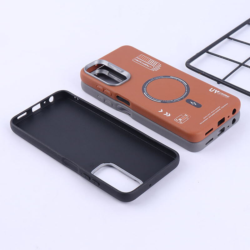 قاب چرمی ژله ای Leather سامسونگ Galaxy A05s طرح مگ سیف