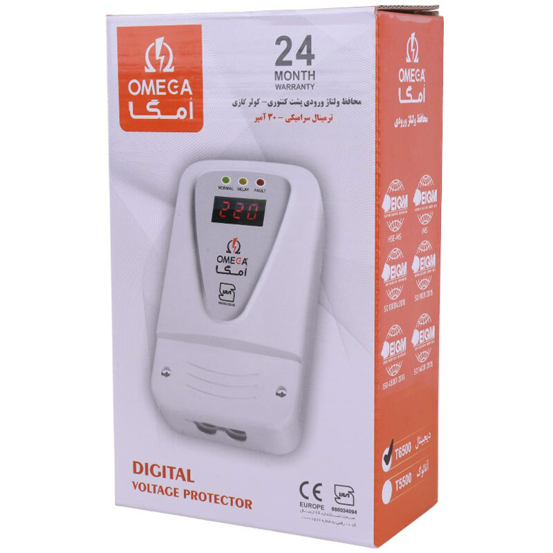 محافظ برق پشت کنتوری دیجیتال امگا T6500