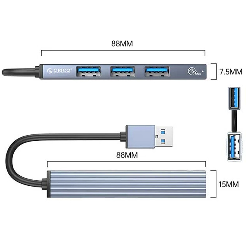 هاب 4 پورت USB 2.0 اوریکو AH-A13