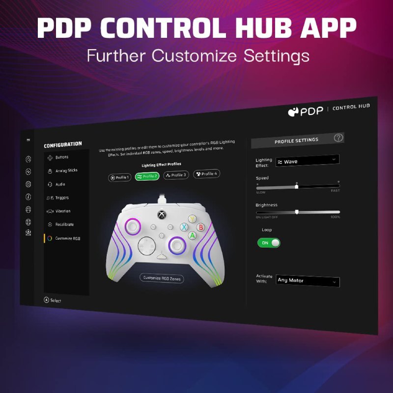 دسته بازی PDP Afterglow Wave White XBOX Series X/S / PC