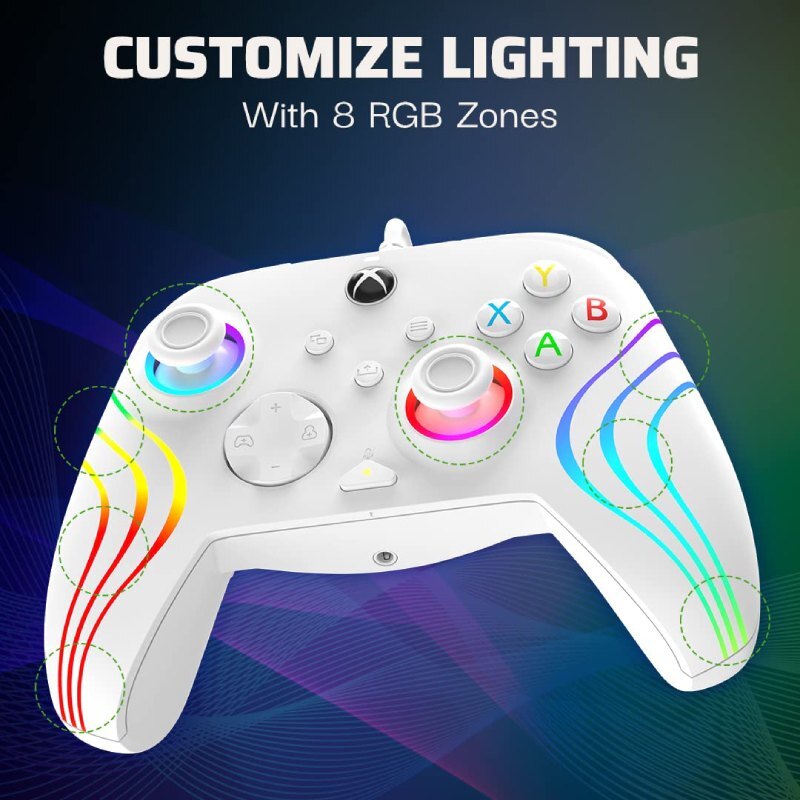 دسته بازی PDP Afterglow Wave White XBOX Series X/S / PC