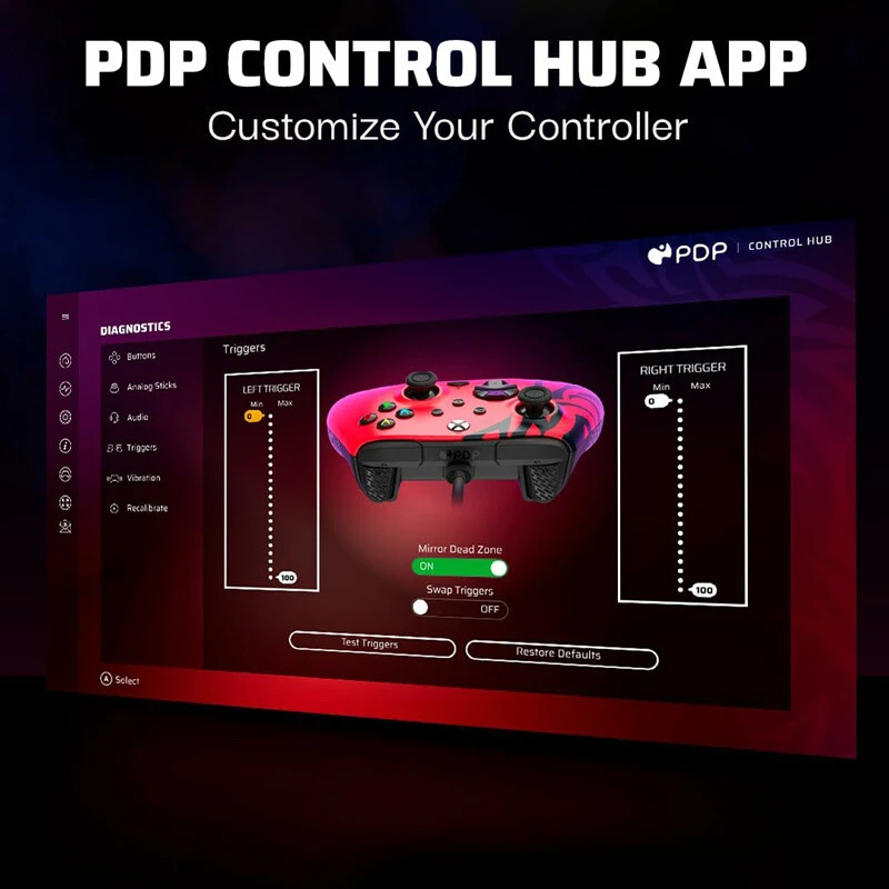 دسته بازی PDP Rematch Spirit Red XBOX Series X/S / PC