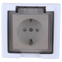 پریز محافظ دار توکار بارانی ارت دار پارت الکتریک PE7260