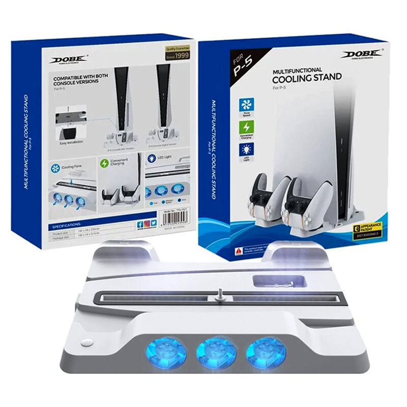 فن خنک کننده و شارژر دسته بازی PS5 دابی TP5-1507