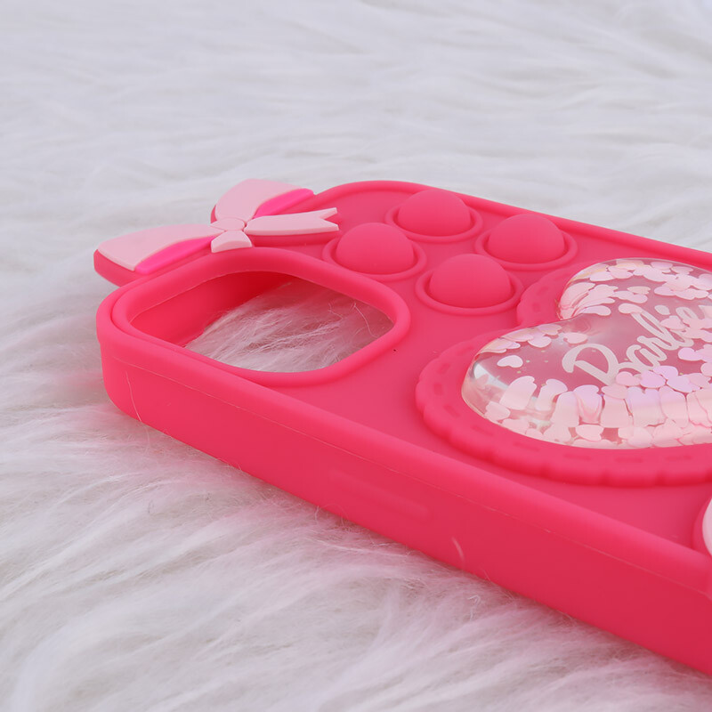 قاب آکواریومی پاپیتی آیفون iPhone 13 / 14 طرح Barbie