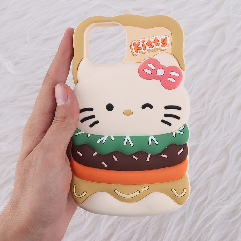 قاب عروسکی آیفون iPhone 13 / 14 طرح Kitty