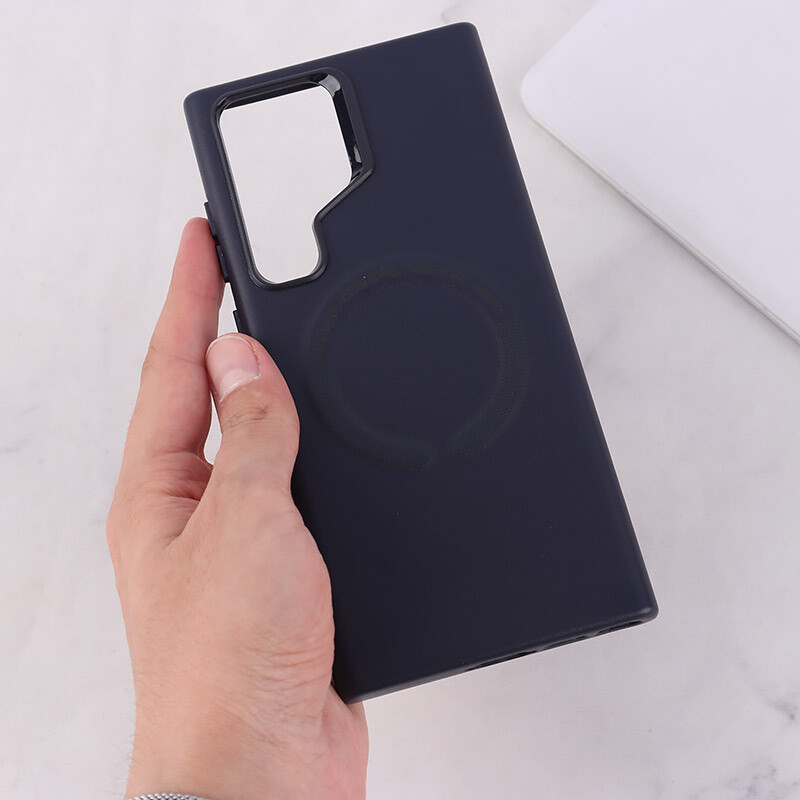 قاب چرمی مگ سیف Leather سامسونگ Galaxy S23 Ultra