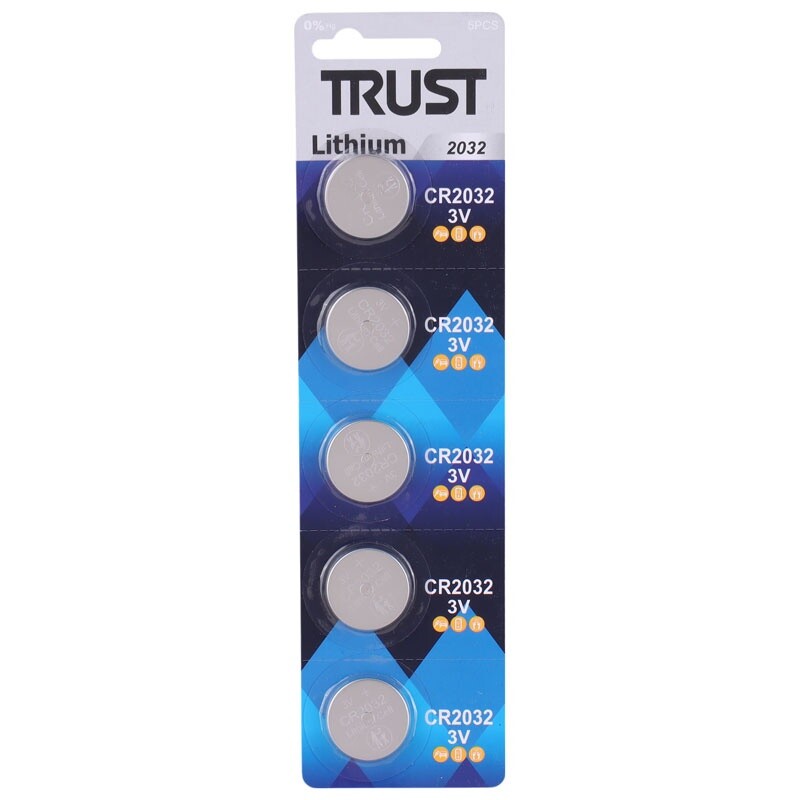 باتری سکه ای Trust CR2032 بسته 5 عددی