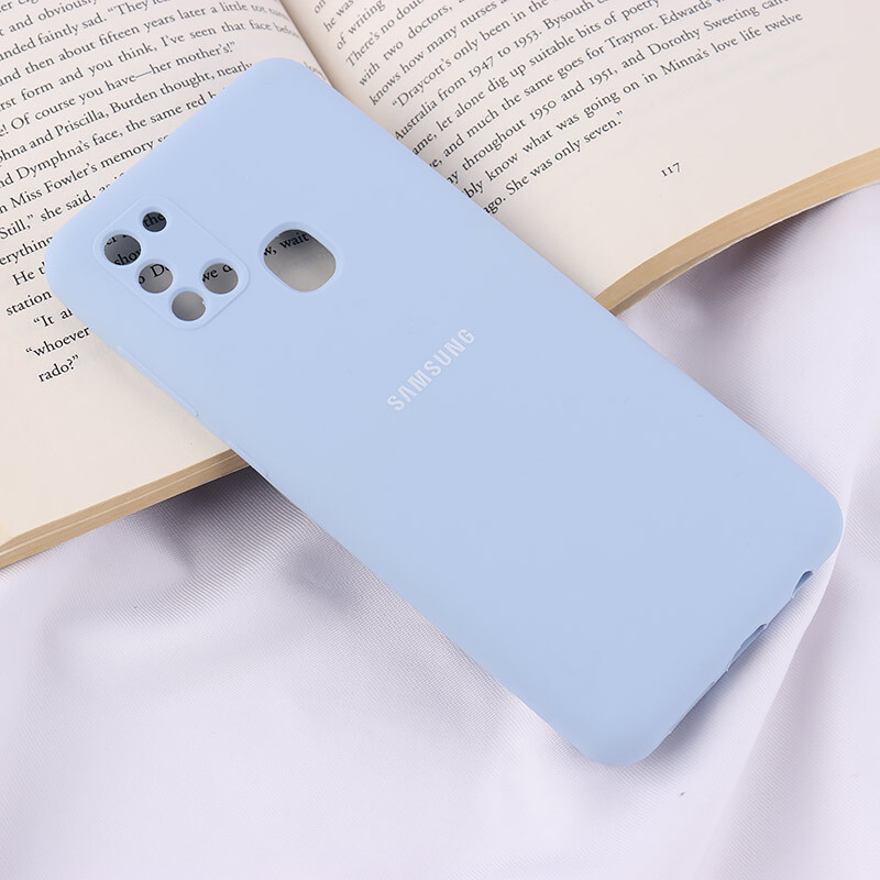 قاب سیلیکونی اصلی زیربسته سامسونگ Galaxy A21s محافظ لنزدار