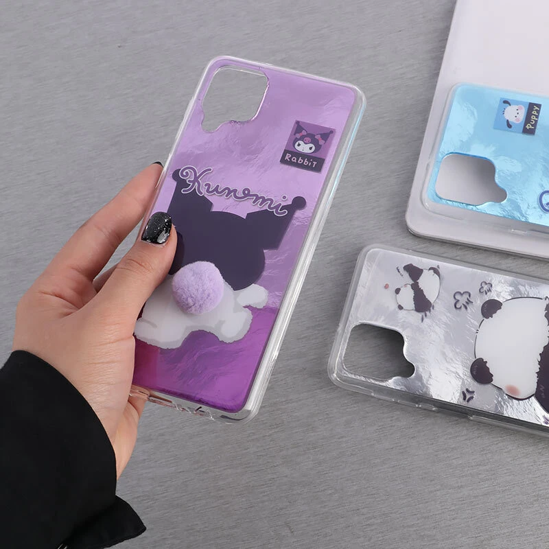 قاب هولوگرامی براش سامسونگ Galaxy A12 / M12 عروسکی دم پشمالو
