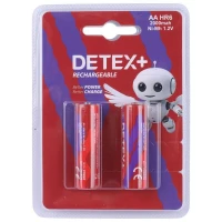 باتری دوتایی قلمی شارژی Detex+ HR6 1.2V AA 2000mAh