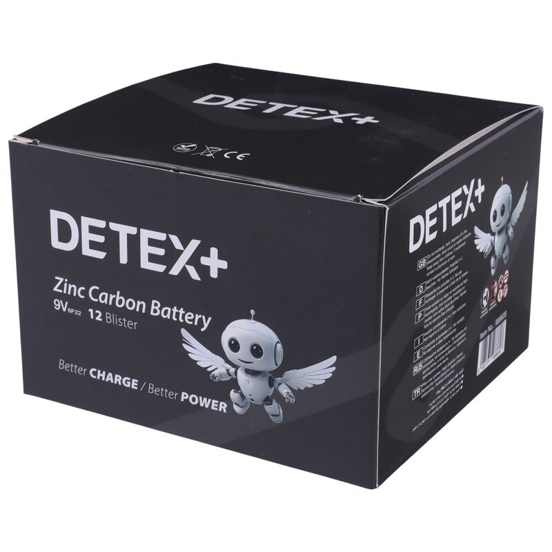 باتری کتابی Detex+ 6F22 9V