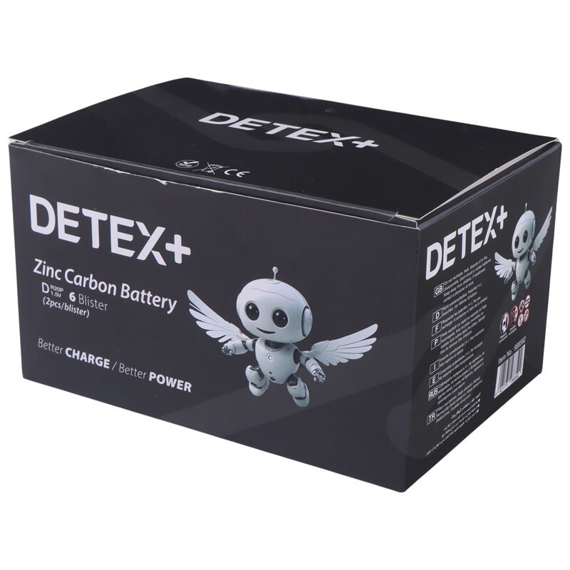 باتری دوتایی بزرگ Detex+ R20P 1.5V D