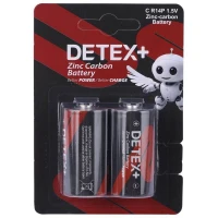 باتری دوتایی متوسط Detex+ Zinc Carbon R14P 1.5V C