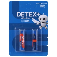 باتری دوتایی نیم قلمی Detex+ Alkaline LR03 1.5V AAA