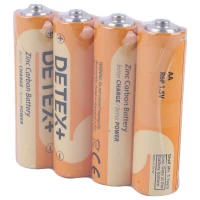 باتری چهار تایی قلمی Detex+ Zinc Carbon R6P 1.5V AA بسته 24 عددی شرینک