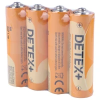 باتری چهارتایی قلمی Detex+ Zinc Carbon R6P 1.5V AA بسته 12 عددی