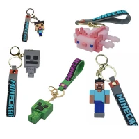 جاکلیدی سیلیکونی طرح ماینکرفت Minecraft بسته 5 عددی