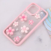 قاب اکلیلی آیفون iPhone 13 Pro Max نرگس صورتی برجسته