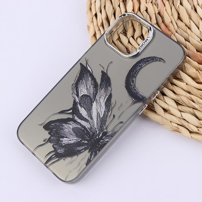 قاب PC More آیفون iPhone 13 / 14 طرح ماه و پروانه