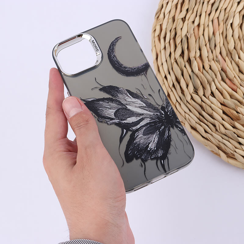 قاب PC More آیفون iPhone 13 / 14 طرح ماه و پروانه