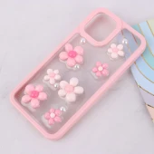 قاب اکلیلی آیفون iPhone 12 Pro Max نرگس صورتی برجسته