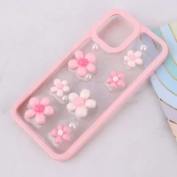 قاب اکلیلی آیفون iPhone 12 Pro Max نرگس صورتی برجسته