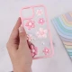 قاب اکلیلی آیفون iPhone 13 / 14 نرگس صورتی برجسته