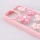 قاب اکلیلی آیفون iPhone 13 / 14 نرگس صورتی برجسته