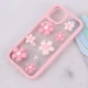 قاب اکلیلی آیفون iPhone 13 / 14 نرگس صورتی برجسته