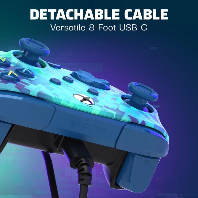 دسته بازی PDP Glitch Green XBOX Series X/S/PC