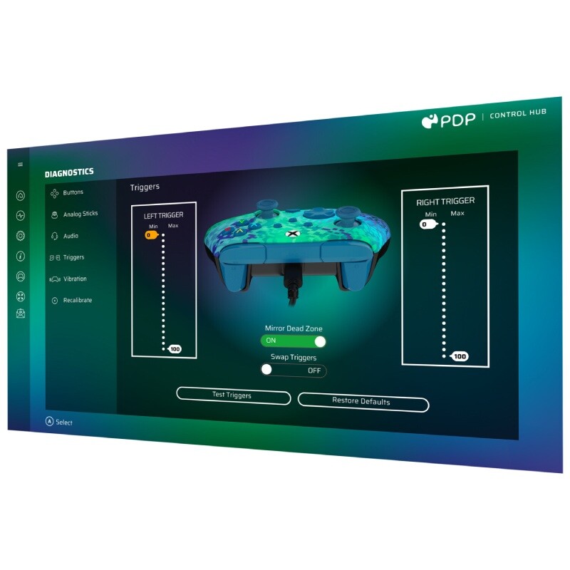 دسته بازی PDP Glitch Green XBOX Series X/S/PC