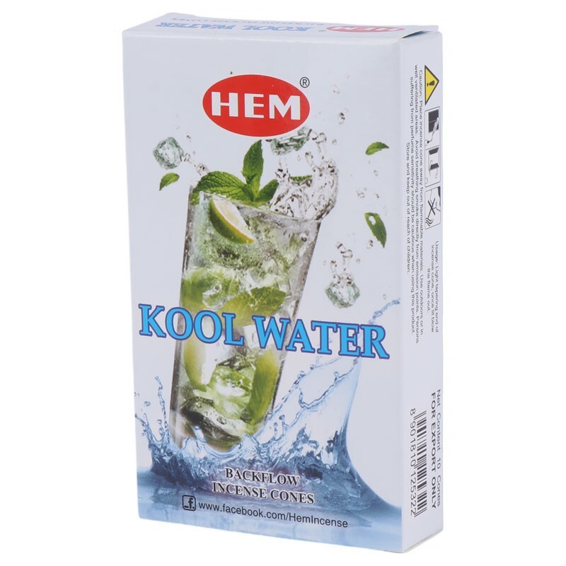 عود مخروطی کول واتر HEM بسته 10 عددی