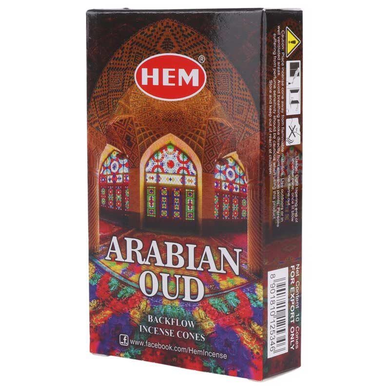 عود مخروطی عربین عود HEM بسته 10 عددی