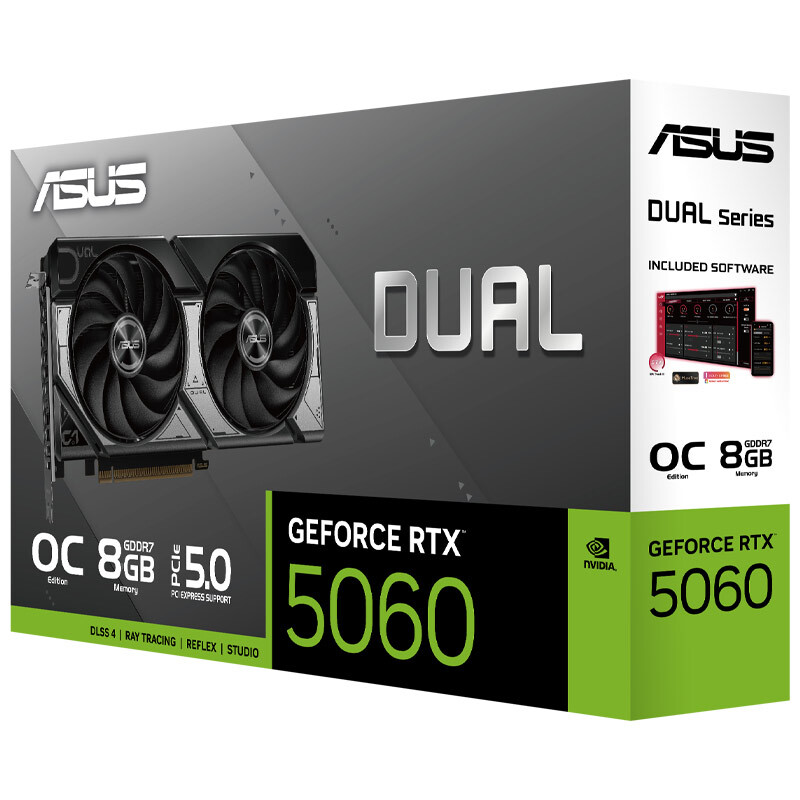 کارت گرافیک ASUS Dual GeForce RTX5060 OC Edition 8GB GDDR7 128Bit