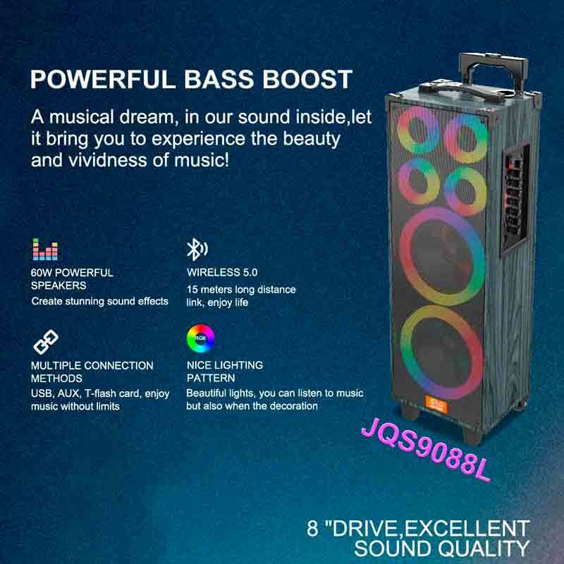 اسپیکر چمدانی بلوتوثی سینگ ای JQS9088L + میکروفون و ریموت کنترل