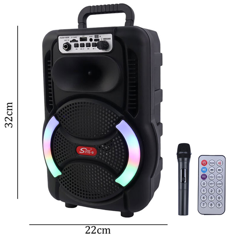 اسپیکر بلوتوثی سینگ ای ZQS8166W + میکروفون و ریموت کنترل