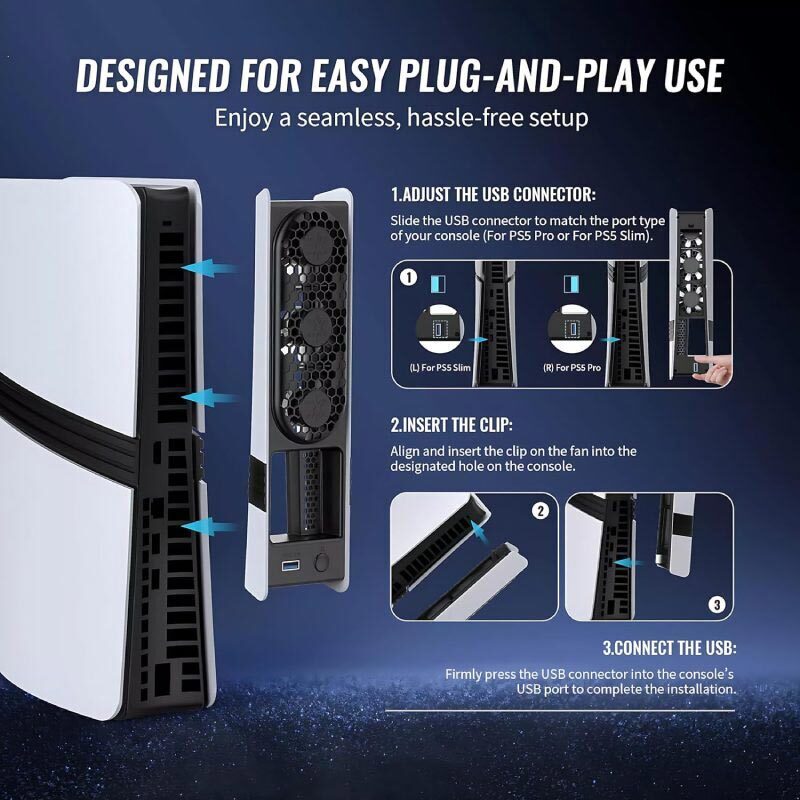 فن خنک کننده PS5 Pro / Slim جی‌ وای‌ اس JYS-P5228-V6