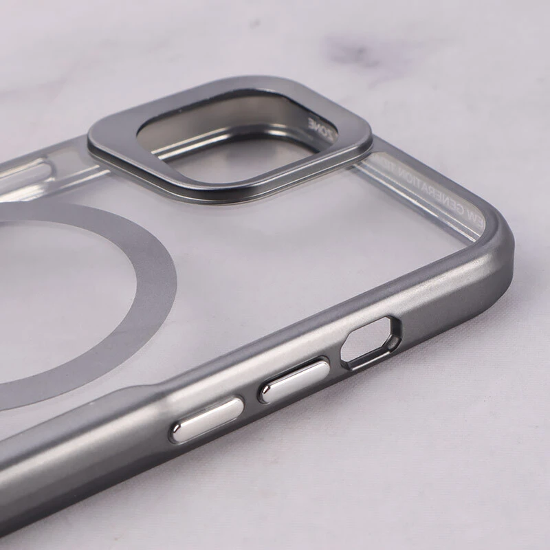 قاب طرح تیتانیوم شفاف Joyporodo مگ سیف iPhone 13 / 14