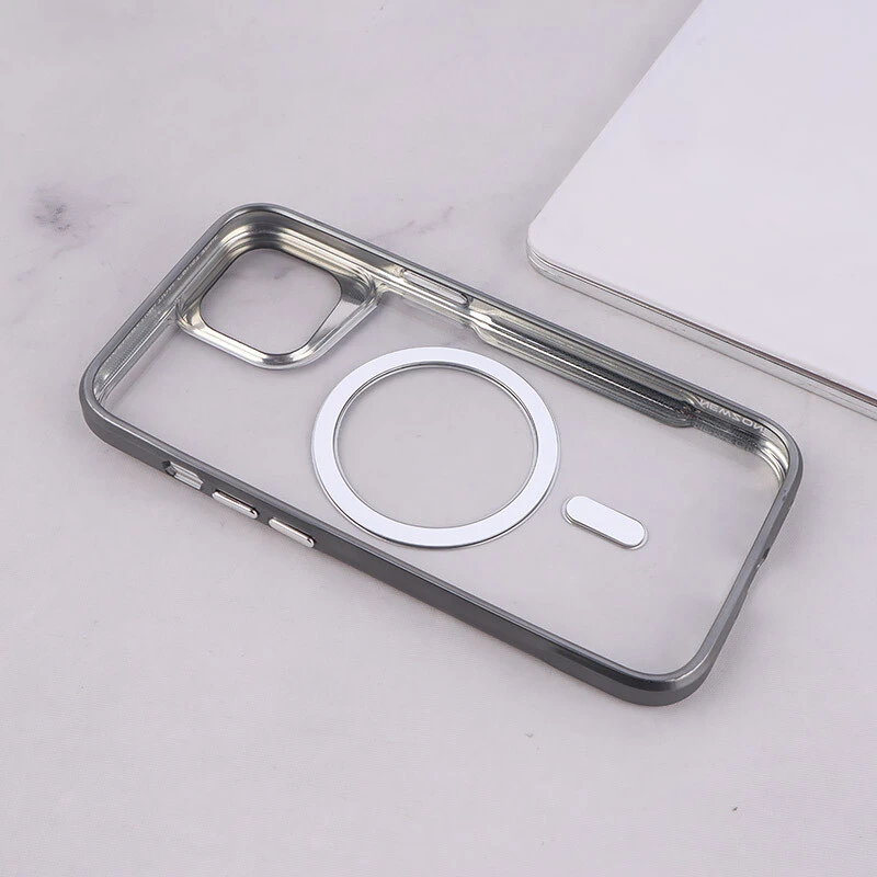 قاب طرح تیتانیوم شفاف Joyporodo مگ سیف iPhone 13 / 14