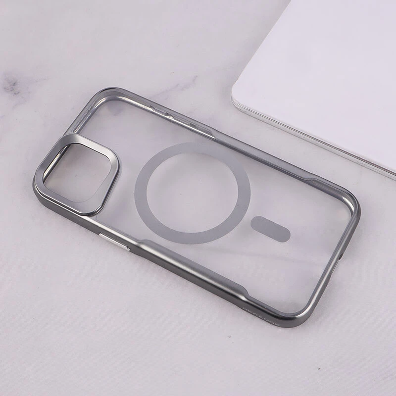 قاب طرح تیتانیوم شفاف Joyporodo مگ سیف iPhone 13 / 14