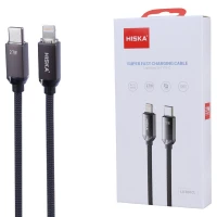 کابل تبدیل فست شارژ Hiska LX-801CL Type-C To Lightning QC3.0 PD 3A 27W 1m
