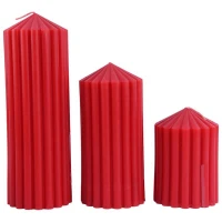 شمع شیار دار ارکید کندل ونوس قطر 6 سانتی متر بسته 3 عددی