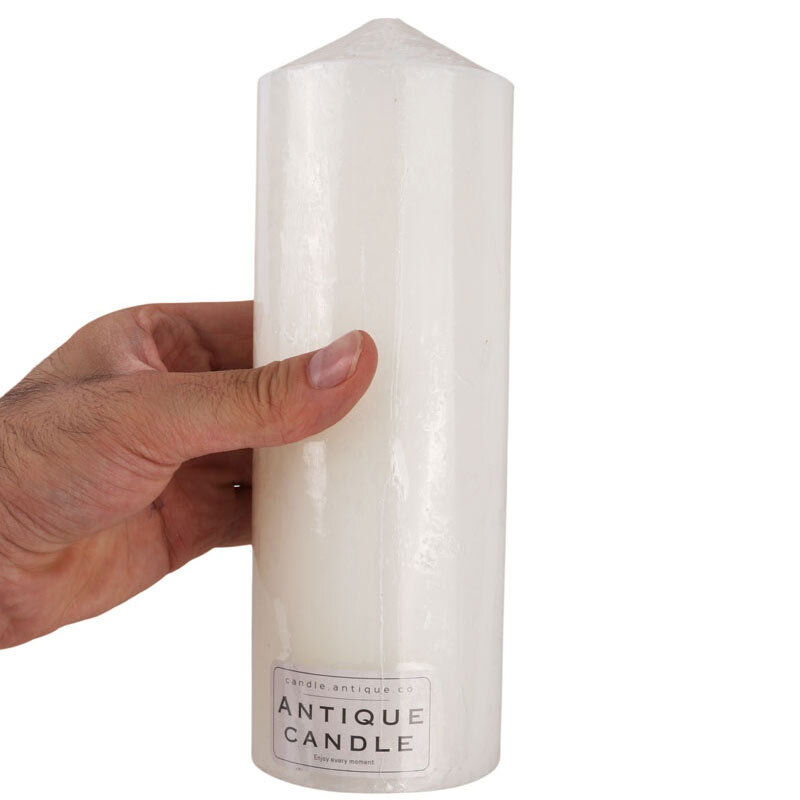 شمع استوانه ای سر کونیک آنتیک قطر 7.5 سانتی متر سایز 5